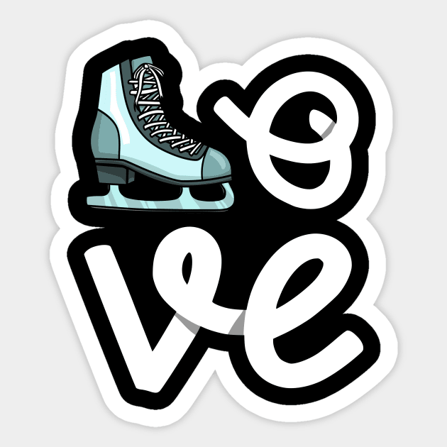 Figure Skating Love - Ice Skating Gift Sticker by biNutz